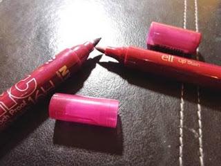 Lip stains to avoid – NYC Smooch Proof 16HR Lip Stain in Forever Mine Wine and e.l.f. Essential Lip Stain in Berry Blush