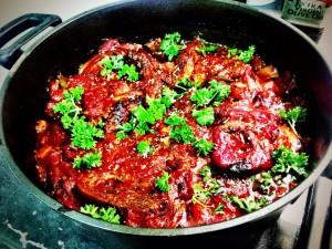 Getting ready for junior burger and satisfying my foodie cravings foodie-cravings-in-the-kitchen-osso-bucco