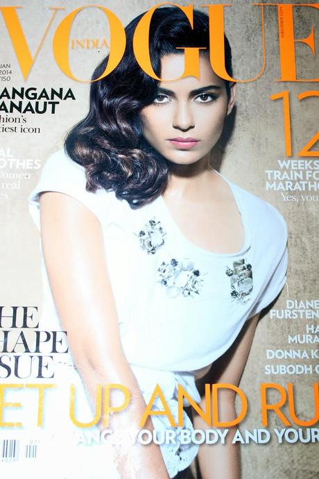 On The Stands | Kangna Ranaut On The Cover Page Of VOGUE January 2014