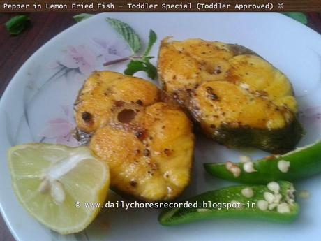 Pepper in Lemon Fried Chicken - Toddler special (Toddler Approved) :)