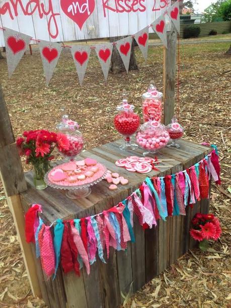 Candy and Kisses A Little Vintage Valentine's Candy Bar by Sprinkled
