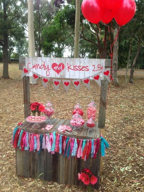 Candy and Kisses A Little Vintage Valentine's Candy Bar by Sprinkled