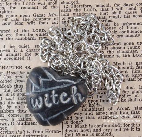Small Witches Black Heart Necklace by Ugly Shyla