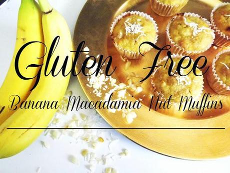 {Gluten Free Banana Macadamia Nut Muffins}