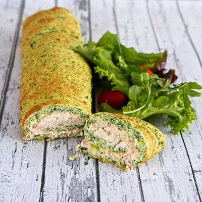 Tuna and spinach roulade