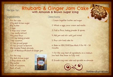 Rhubarb & Ginger Jam Cake
