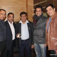 (L-R)Mathew George, Sudhir Goria, Anup Saha with friends