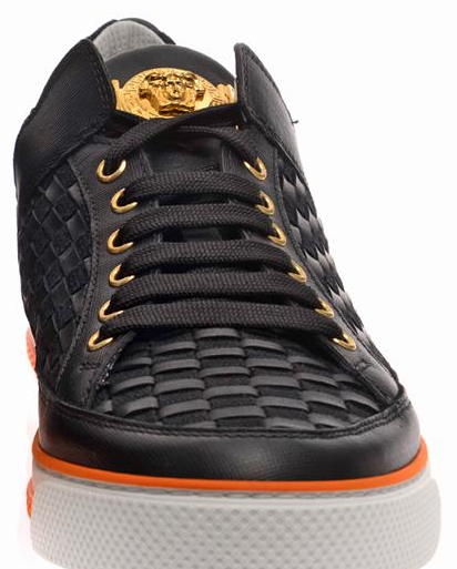Woven To Walk In: Versace Woven Leather Trainers Woven To Walk In: Versace Woven Leather Trainers
