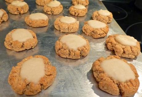 Ginger Cookies with Coconut Cream Icing