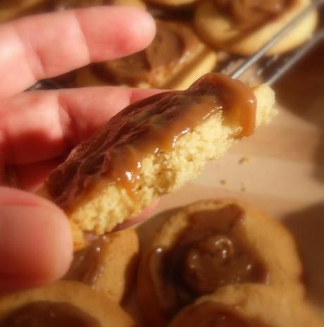 Salted Caramel Topped Biscuits (aka Cookies)
