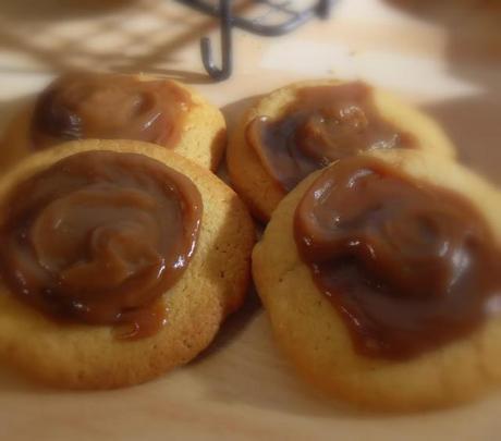 Salted Caramel Topped Biscuits (aka Cookies)