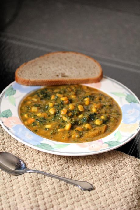 Sweet Potato Corn Chowder with Red Kale Sweet Potato Corn Chowder with Red Kale