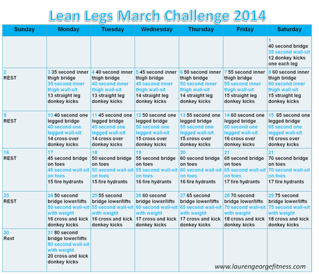 Lean Legs March Challenge 2014