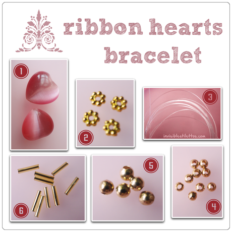 Ribbon Hearts Bracelet