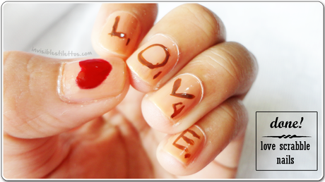 Love Scrabble Nails