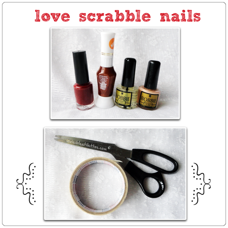 Love Scrabble Nails Materials