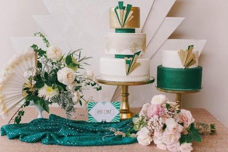1920s Wedding Inspiration with Emerald and Gold tones by The Couture Candy Buffet Company 1920s Wedding Inspiration with Emerald and Gold tones by The Couture Candy Buffet Company