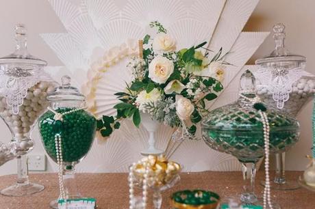 1920s Wedding Inspiration with Emerald and Gold tones by The Couture Candy Buffet Company 1920s Wedding Inspiration with Emerald and Gold tones by The Couture Candy Buffet Company