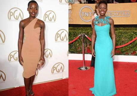 Lupita Nyong’o and Her Impeccable Red Carpet Style Lupita in Nude and Blue marthafied.com