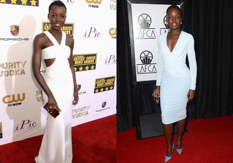 Lupita Nyong’o and Her Impeccable Red Carpet Style Lupita in White Micaela marthafied.com