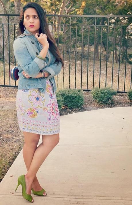 Spring Is Around The Corner Bershka Jacket, Dress Nordstrom, Ted Baker Peep toes, Crazy & Co. Clutch, Tanvii.com
