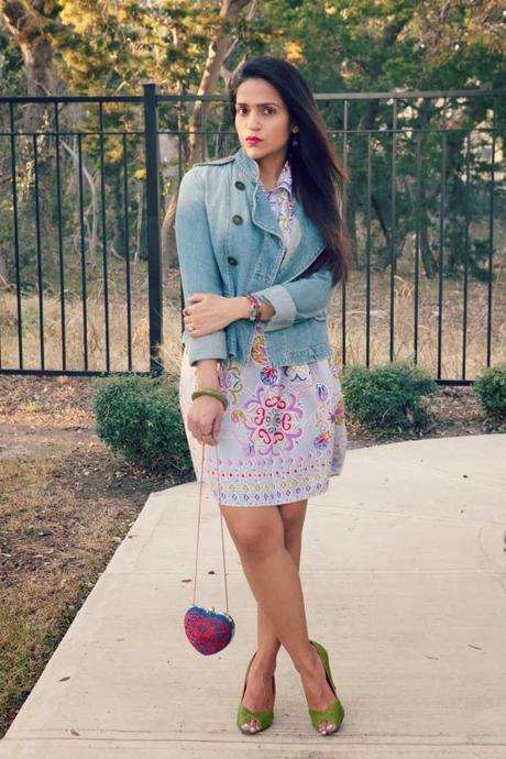 Spring Is Around The Corner Bershka Jacket, Dress Nordstrom, Ted Baker Peep toes, Crazy & Co. Clutch, Tanvii.com