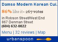Damso Modern Korean Cuisine on Urbanspoon