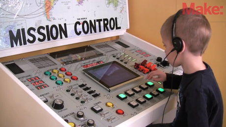 Dad Builds Mission Control Desk Simulator for his Son mission desk simulator