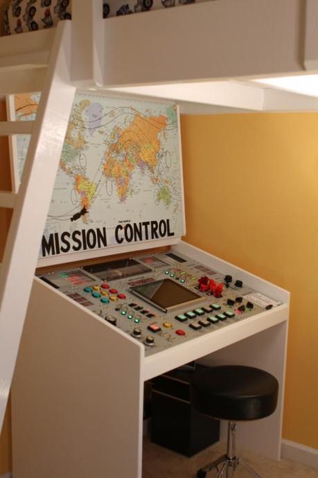 Dad Builds Mission Control Desk Simulator for his Son mission control desk