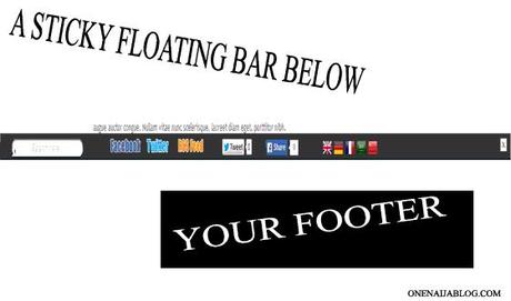 Adding a Sticky Share Button below Your Blog Footer : Blogger Blog STICKY-BAR