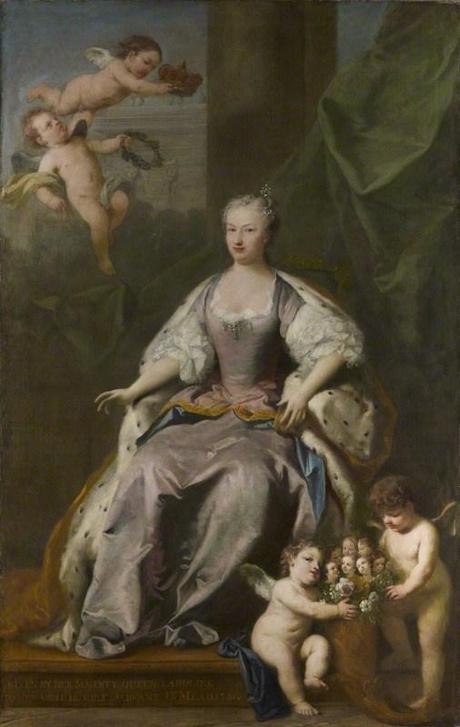 NPG 4332; Caroline Wilhelmina of Brandenburg-Ansbach by Jacopo Amigoni