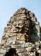 One of the many protruding heads of Bayon templ
