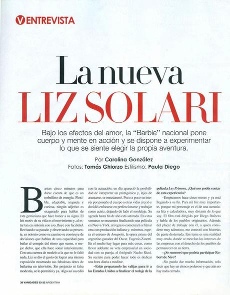 Liz Solari - Vanidades Argentina October 2013 Liz Solari - Vanidades Argentina October 2013