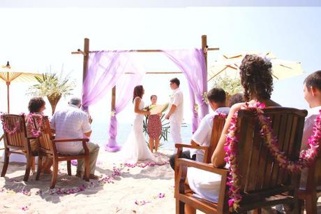 Destination wedding on the beach