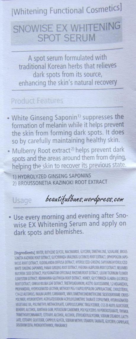 Sulwhasoo Snowise EX Whitening Spot Serum (2)