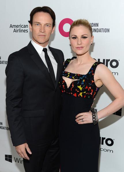 Anna Paquin and Stephen Moyer Elton John AIDS Foundation Oscar Viewing Party 2014 Mark Davis Getty 6