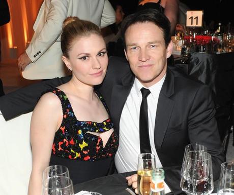 Anna Paquin and Stephen Moyer Elton John AIDS Foundation Oscar Viewing Party 2014 Jamie McCarthy Getty 2