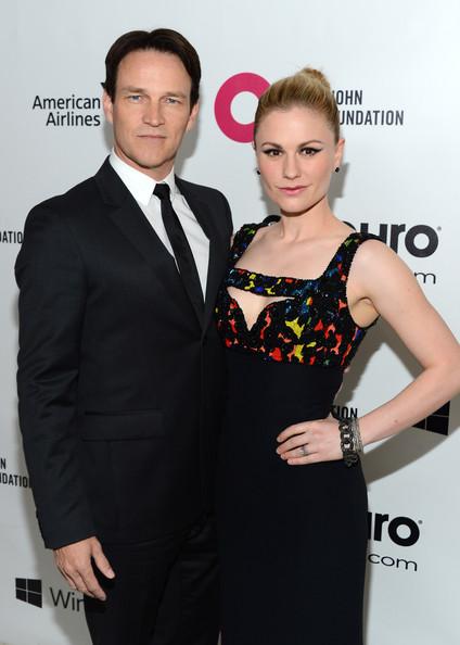 Anna Paquin and Stephen Moyer Elton John AIDS Foundation Oscar Viewing Party Mark Davis Getty 5