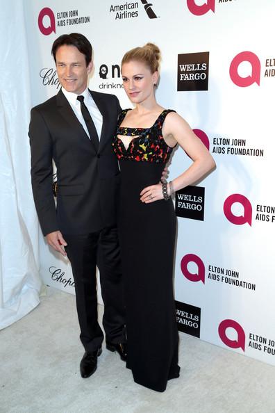 Anna Paquin and Stephen Moyer Elton John AIDS Foundation Oscar Viewing Party Frederick M. Brown Getty 2