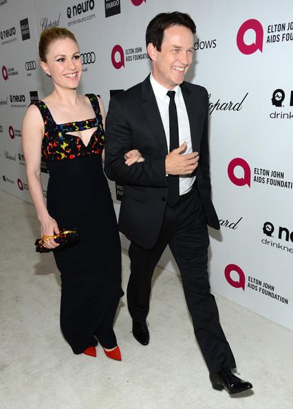 Anna Paquin and Stephen Moyer Elton John AIDS Foundation Oscar Viewing Party Mark Davis Getty