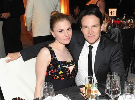Anna Paquin and Stephen Moyer Elton John AIDS Foundation Oscar Viewing Party 2014 Jamie McCarthy Getty