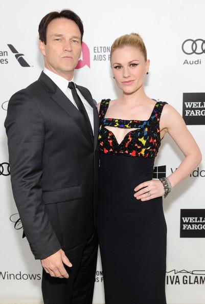 Anna Paquin and Stephen Moyer Elton John AIDS Foundation Oscar Viewing Party 2014 Jamie McCarthy Getty 5