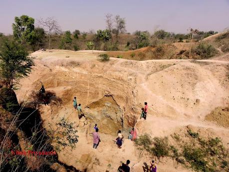 Fuller’s earth mining in Pakur district in Jharkhand State of India.