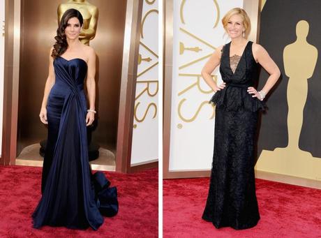 Julia Roberts and Sandra Bullock Oscars 2014 fashion from The Guardian