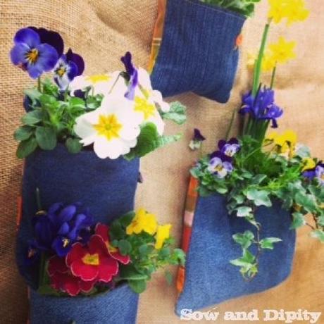 DIY Plant Pockets with Recycled Denim photo