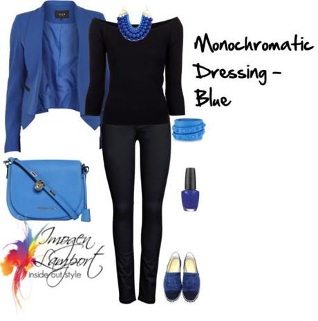 monochromatic dressing in blue