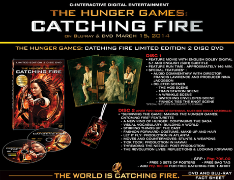 Hunger Games: Catching Fire DVD and Blu-ray Now Available Fact Sheet - The Hunger Games 2 Disc DVD