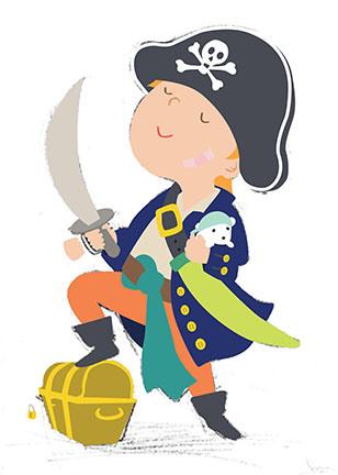 This is my pirate after I drew every shape in Illustrator.  it was WAY tedious!