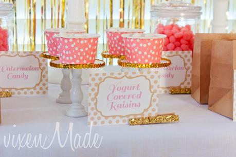 Pink & Gold Party Printables