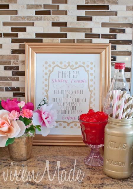 Pink & Gold Party Printables